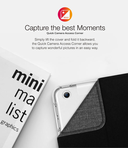 Power Support JTLEGEND AMOS Series Air Jacket Folio Transparent Case for iPad 10.2" (2021/2020/2019)