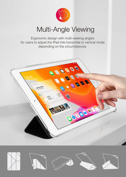 Power Support JTLEGEND AMOS Series Air Jacket Folio Transparent Case for iPad 10.2" (2021/2020/2019)