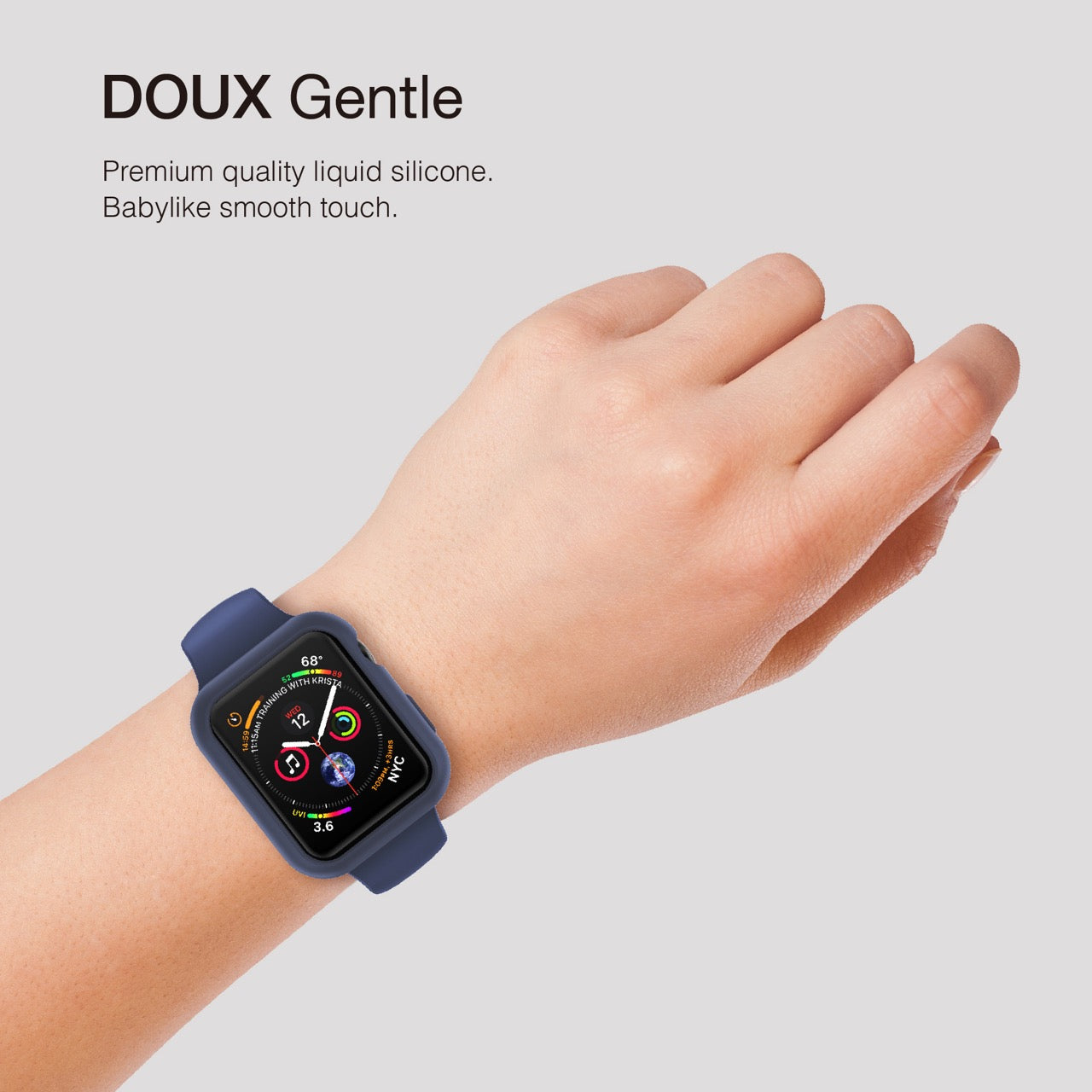 Power Support JTLEGEND Apple Watch Series 6/5/4/SE (44mm) Doux Navy Blue
