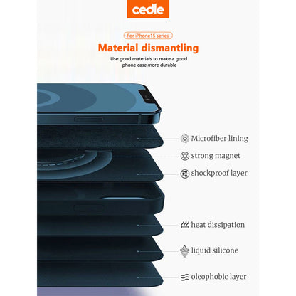 Cedle Silicone Magnetic Case with MagSafe for iPhone 15 Series (2023)