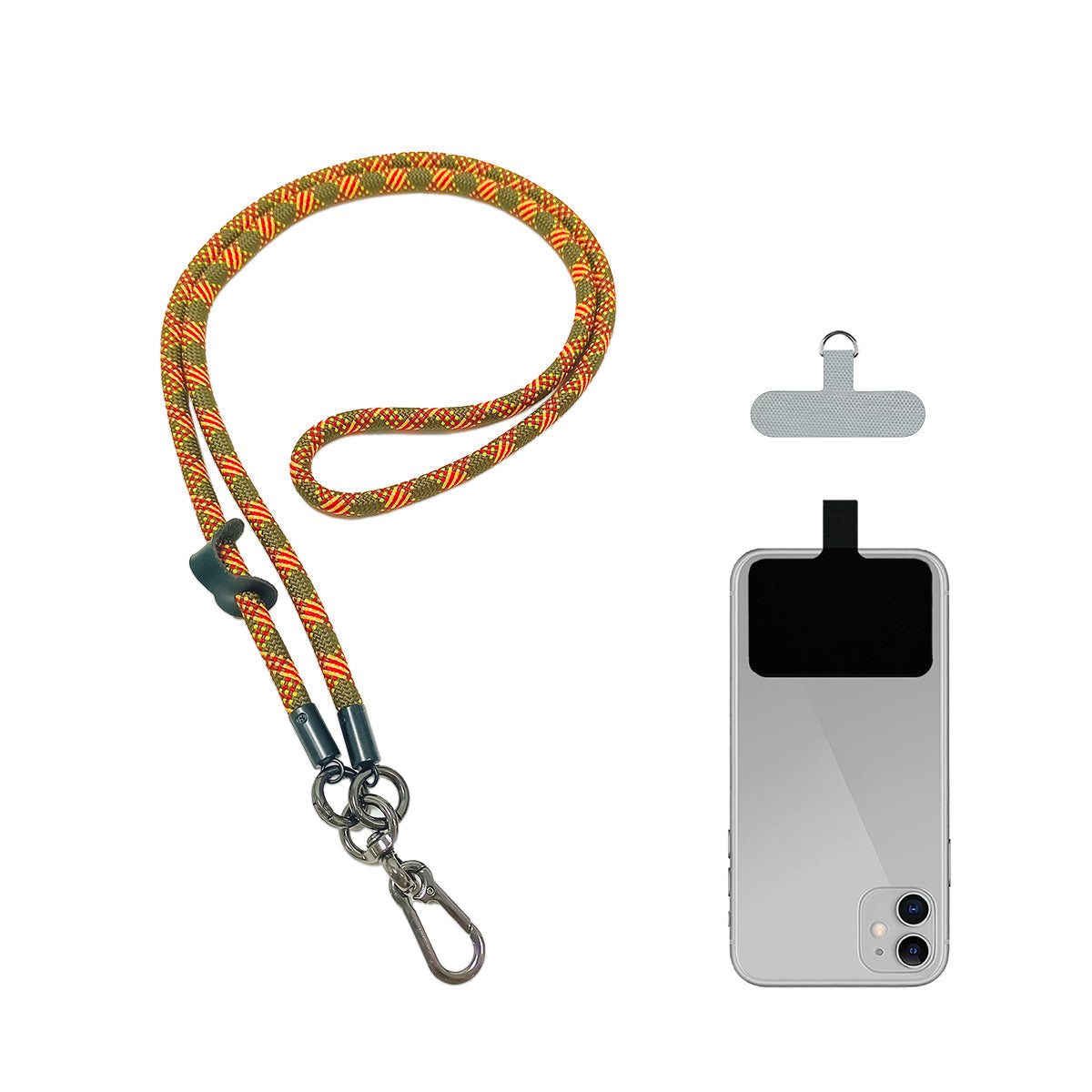 ANANK Mobile Phone Lanyard Crossbody Anti-Lost Rope, Universal Detachable Durable Nylon Lanyard with Hook 2 Patches