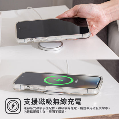 Power Support JTLEGEND Clarus Shockproof Clear Case with MagSafe for iPhone 15 Series (2023)