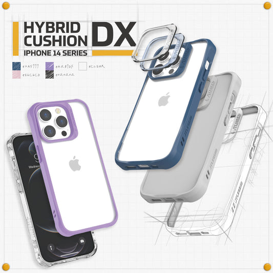 Power Support JTLEGEND Hybrid Cushion DX Case for iPhone 14 Pro Max 6.7" (2022), Customizable Camera Protection Ring