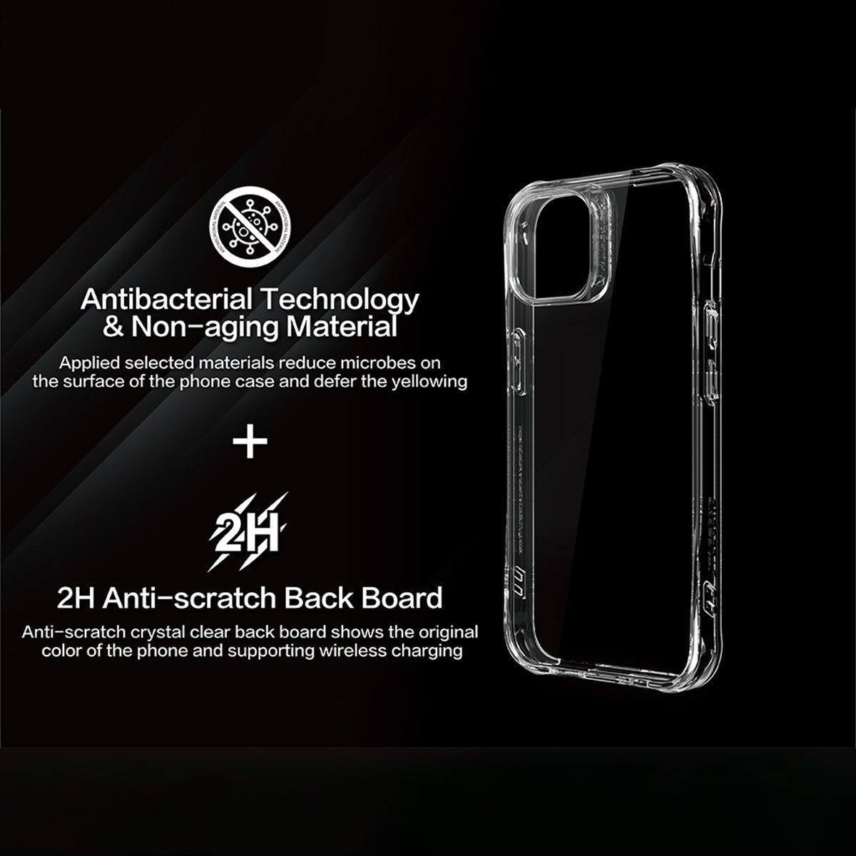 Power Support JTLEGEND Hybrid Cushion DX Case for iPhone 14 Pro Max 6.7" (2022), Customizable Camera Protection Ring