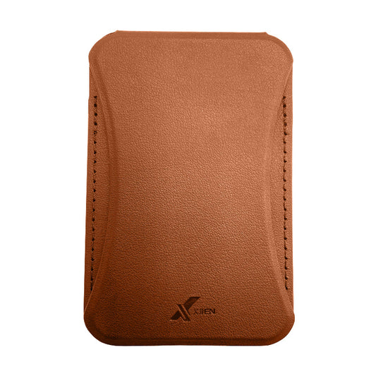 XiiEN X-Card Phone Wallet Stand Multi-angle Watching Mode With Magsafe Magnetic, Brown