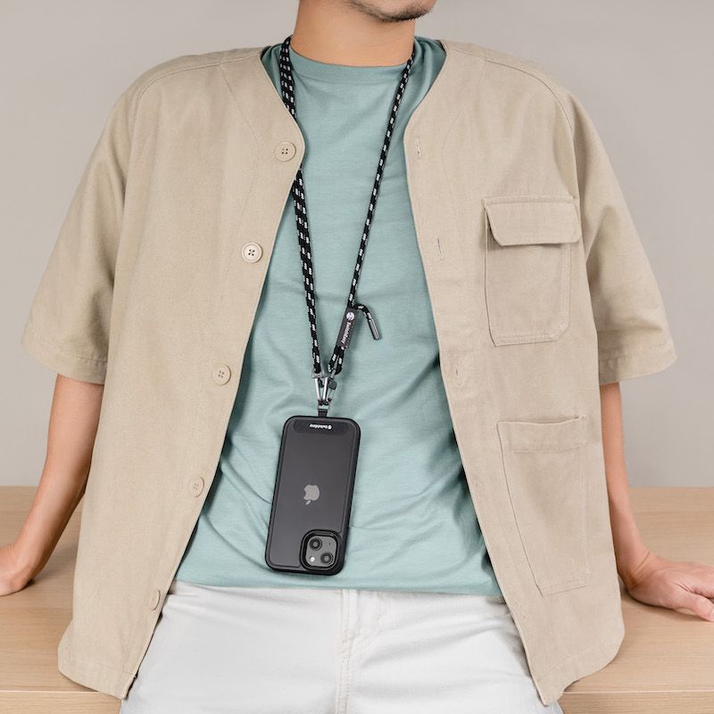 SwitchEasy EasyStrap with EasyStrap Card 6mm Zinc Alloy+Nylon Mobile Phone Lanyard Strap (Case not Included)