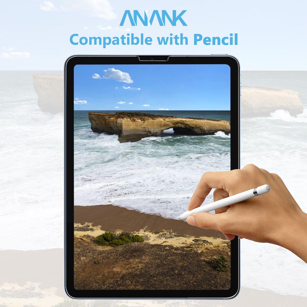 ANANK Curved Clear Tempered Glass for iPad Pro 13" (2024)