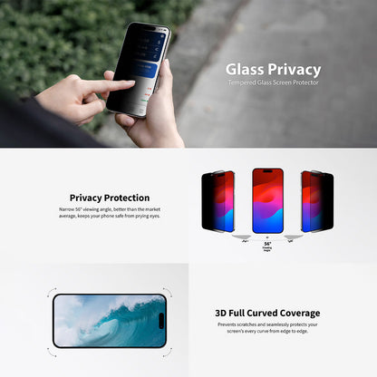 SwitchEasy Glass Privacy Tempered Glass Screen Protector for iPhone 15 Series (2023)