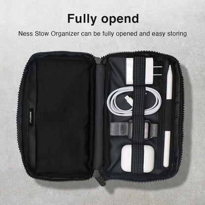 Power Support JTLEGEND NESS Stow Organizer Bag, Ultra Black, Lightweight 120G Water-Repellent Functional Organizer Bag