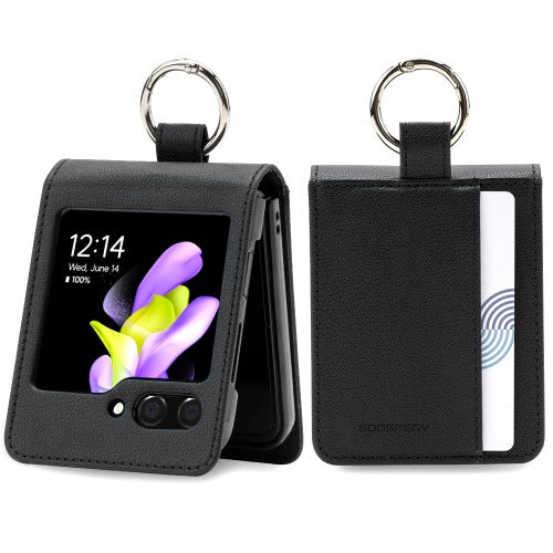 Mercury Goospery Basic Diary for Samsung Galaxy Z Flip6 (2024)/ Z Flip7 (2025)- Black
