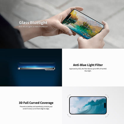 SwitchEasy Glass Bluelight Tempered Glass Screen Protector for iPhone 15 Series (2023)