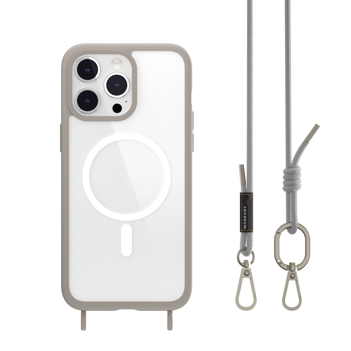 MAGEASY Roam M + Strap PC+TPU Protective Case with MagSafe for iPhone 15 Series (2023)