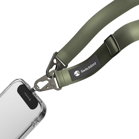 SwitchEasy EasyStrap with EasyStrap Card 25mm Zinc Alloy & Nylon Mobile Phone Lanyard Strap (Case not Included)