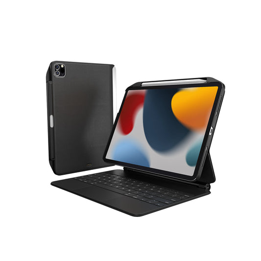 SwitchEasy CoverBuddy Magnetic Case for iPad Pro 12.9" (2022/2021), Leather Black