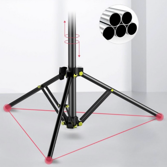 Komass Live Streaming Tripod Stand with LED Ring Light - Large Size