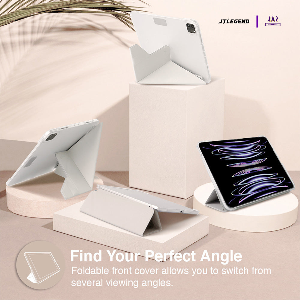 JTLEGEND Ness QCAC Folio Case with Pencil Clip & Water Repellent Material for iPad Pro 11" (2018-2022)