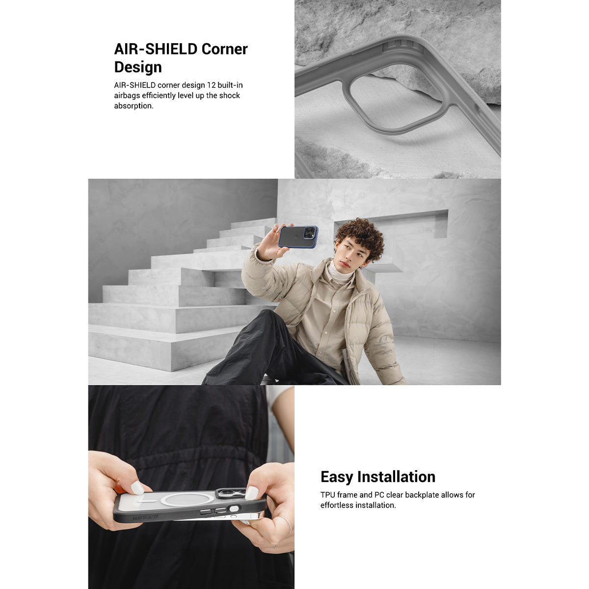 MAGEASY Roam PC+TPU Protective Case for iPhone 15 Series (2023)