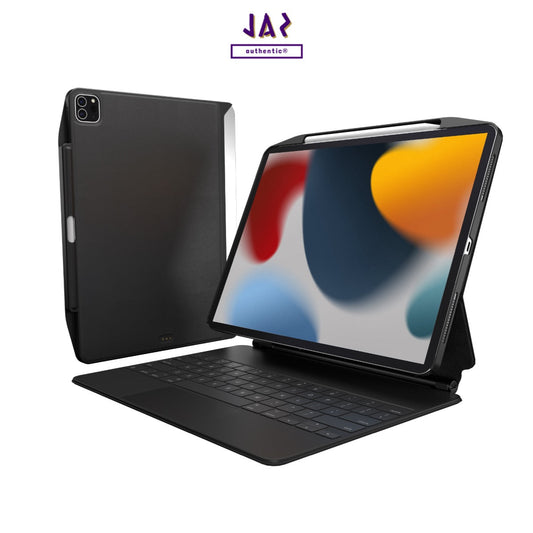 SwitchEasy CoverBuddy Magnetic Case for iPad Pro 12.9" (2022/2021), Leather Black
