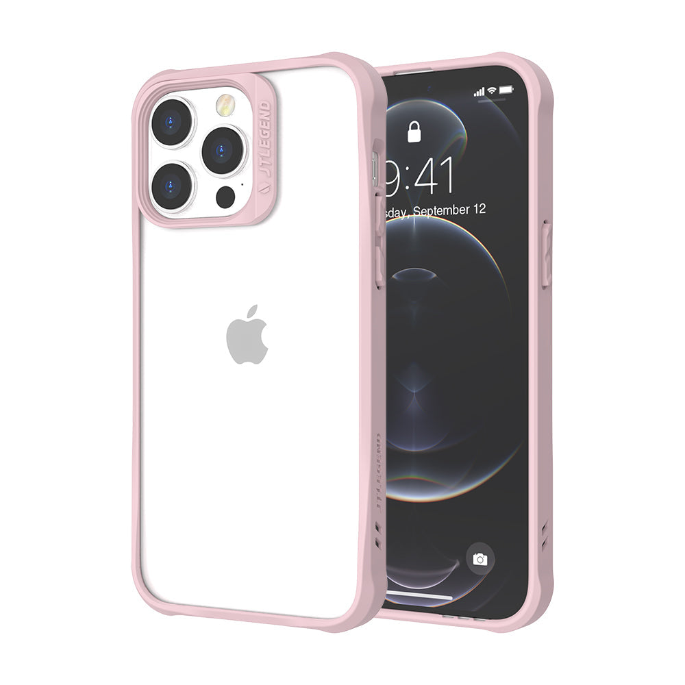 Power Support JTLEGEND Hybrid Cushion DX Case for iPhone 14 Pro Max 6.7" (2022), Customizable Camera Protection Ring