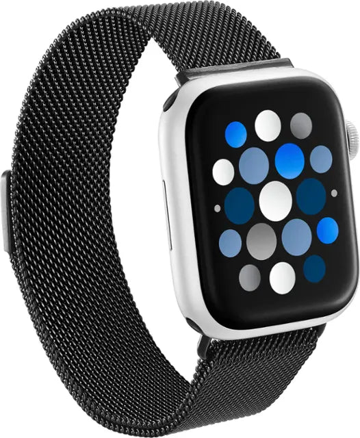 ibacks Stainless Steel Watchband for Apple Watch 49mm/45mm/44mm/42mm, Black