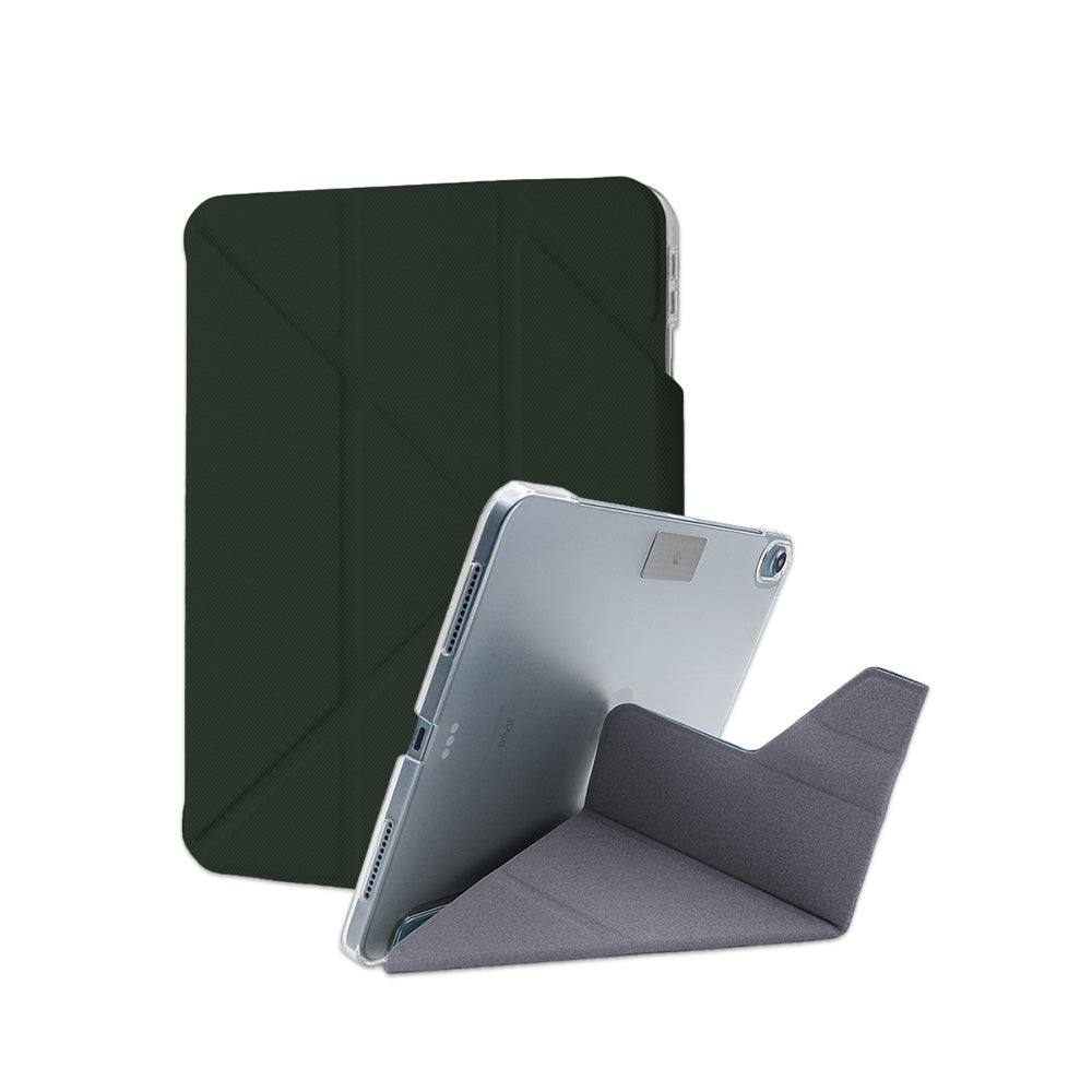 JTLEGEND Ness QCAC Folio Case with Pencil Clip for iPad A16 Chip 11" (2025)/iPad 10th Generation 10.9" (2022) - Army Green