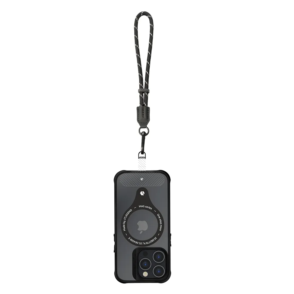 Power Support JTLEGEND Reflecting Multi-Functional Universal Wrist Strap 44cm, Cool Black, Lightweight Durable Anti-Lost Strap (Phone & Phone Case Not Included)