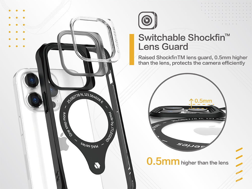 JTLEGEND Hybrid Cushion DX Pro MAG Pro MagSafe Case for iPhone 14 Pro Max 6.7" (2022), Navy Blue