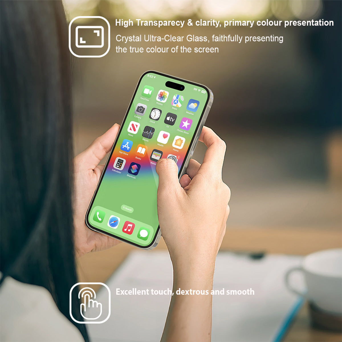JTLEGEND Titanguard Glass Screen Protector for iPhone 15 Series (2023)
