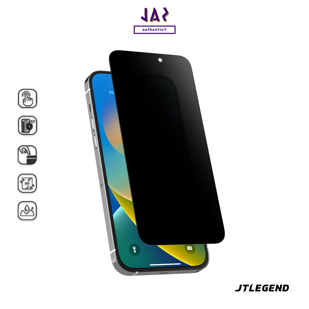 Power Support JTLEGEND Titanguard Glass Screen Protector for iPhone 15 Series (2023)