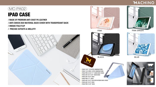 MACHINO Leather Case for Apple iPad Air 11" (2024/2025)/iPad Air 10.9" (2022/2020)/iPad Pro 11" (2024) (MC-PA02)