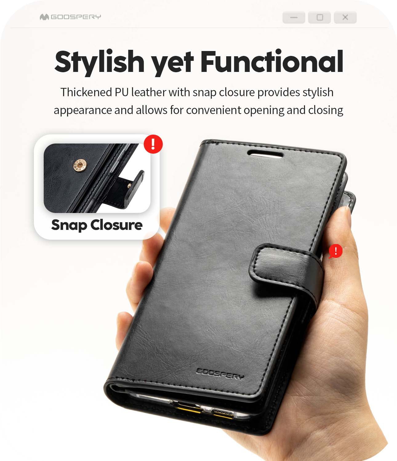 Mercury Goospery Mansoor Diary Practical Wallet Case for Samsung Galaxy S25 Edge (2025) - Black