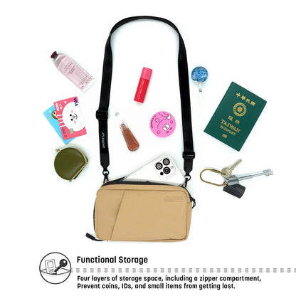JTLEGEND NESS Functional Sleeve Pouch, Lightweight Water-Repellent Detachable Strap Functional Organizer Cross Body Bag