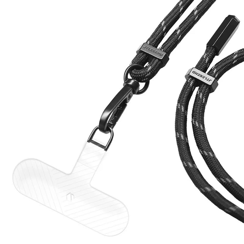 Power Support JTLEGEND 8mm Phone Rope Outdoor Series Length 75cm~140cm With Clear Tap, Mobile Phone Lanyard Crossbody Anti-Lost Rope