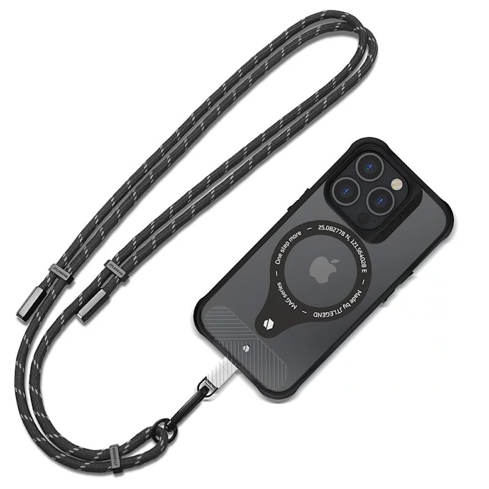Power Support JTLEGEND 8mm Phone Rope Outdoor Series Length 75cm~140cm With Clear Tap, Mobile Phone Lanyard Crossbody Anti-Lost Rope