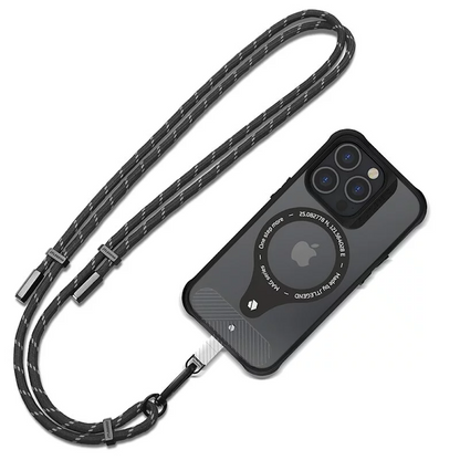 Power Support JTLEGEND 8mm Phone Rope Outdoor Series Length 75cm~140cm With Clear Tap, Mobile Phone Lanyard Crossbody Anti-Lost Rope