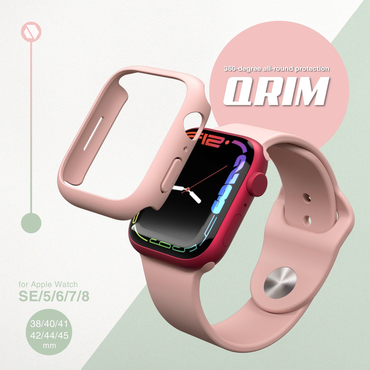 JTLEGEND QRIM Apple Watch Touch Sensitive Durable Protection Case for Apple Watch 41mm / 45mm
