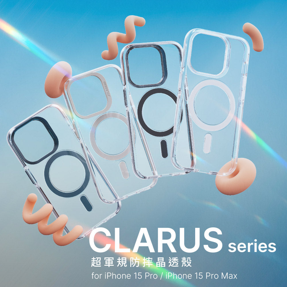 Power Support JTLEGEND Clarus Shockproof Clear Case with MagSafe for iPhone 15 Series (2023)
