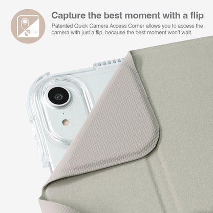 JTLEGEND Ness QCAC Folio Case with Pencil Clip for iPad Air 11" (2024/2025)/iPad Air 10.9" (2022/2020) - Ice Blue