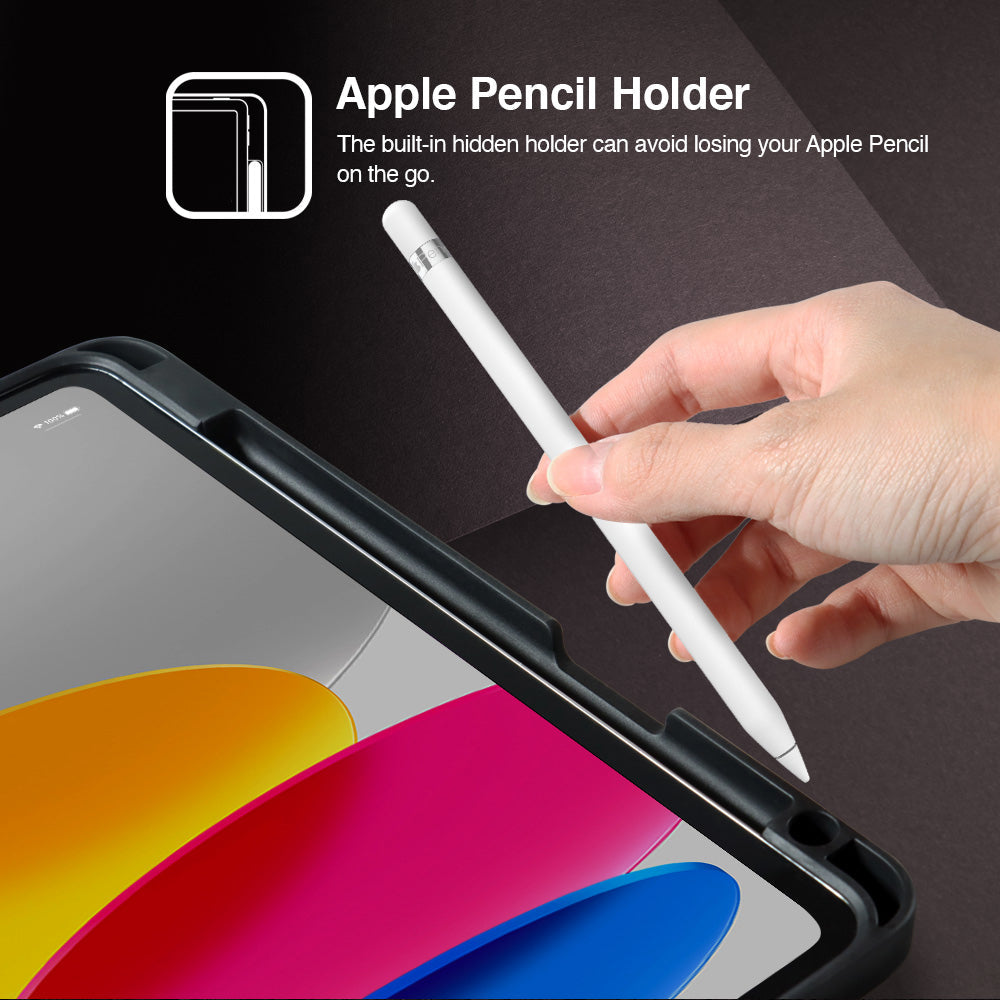 Power Support JTLEGEND AMOS QCAC Folio Case with Pencil Holder and Clip for iPad 10th Gen 10.9" (2022)
