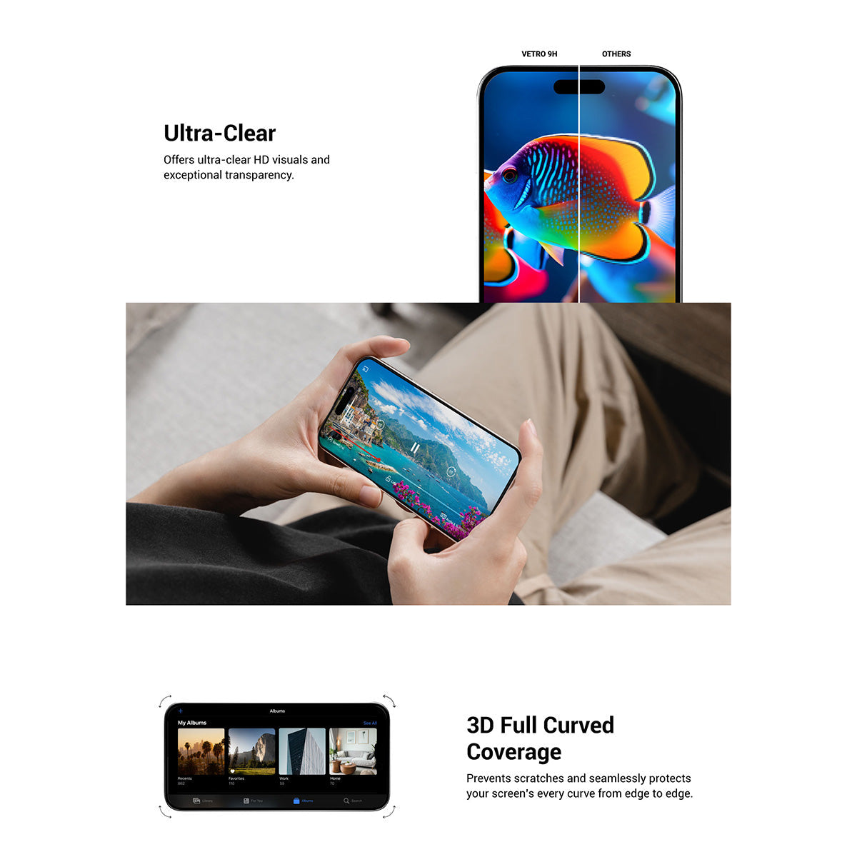 MAGEASY Vetro 9H Tempered Glass Screen Protector for iPhone 15 Series (2023)