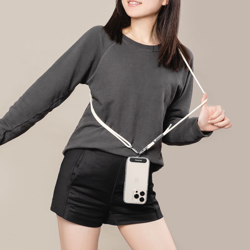 SwitchEasy EasyStrap with EasyStrap Card 6mm Zinc Alloy+Nylon Mobile Phone Lanyard Strap (Case not Included)