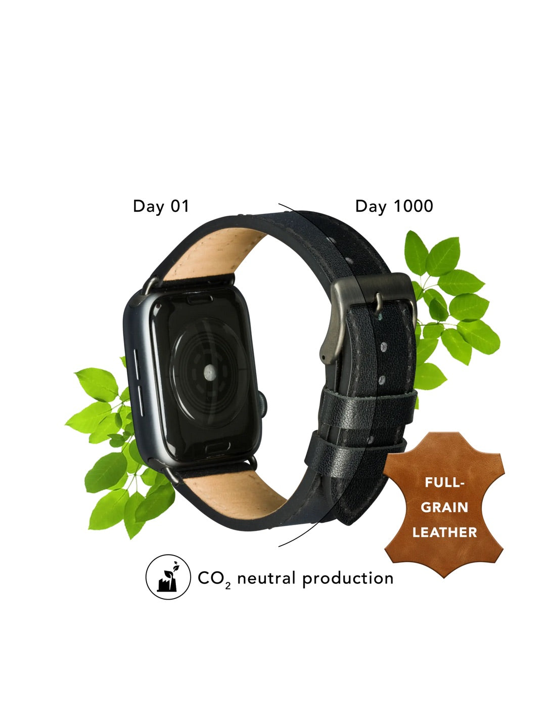 dbramante1928 Copenhagen Handcrafted Full-grain Leather Watch Strap for Apple Watch 46mm (2024)/49mm/45mm/44mm/42mm