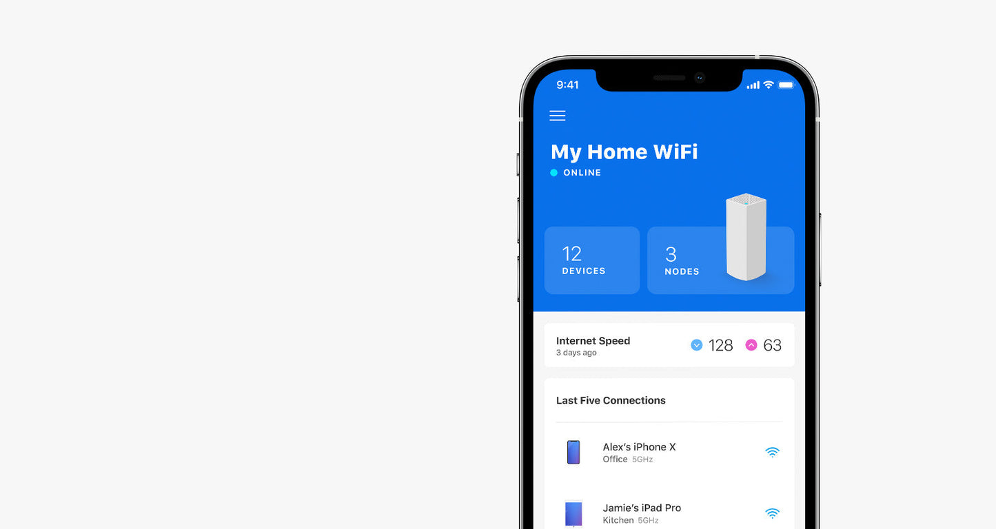 Linksys Velop Tri-Band Whole Home Mesh Wi-Fi System Coverage Up To 6,000 SQ FT AC6600 (3-Pack)