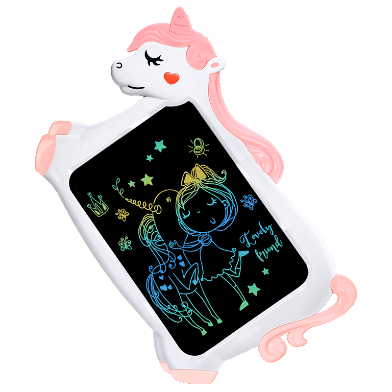 ANANK LCD Pad Arts & Drawing Tablet Gift For Kids Drawing Electronic Writing Board With Stylus Cartoon Unicorn