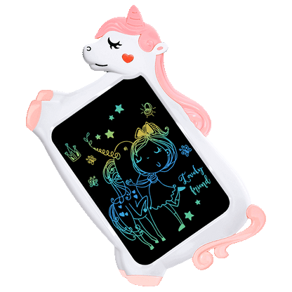 ANANK LCD Pad Arts & Drawing Tablet Gift For Kids Drawing Electronic Writing Board With Stylus Cartoon Unicorn