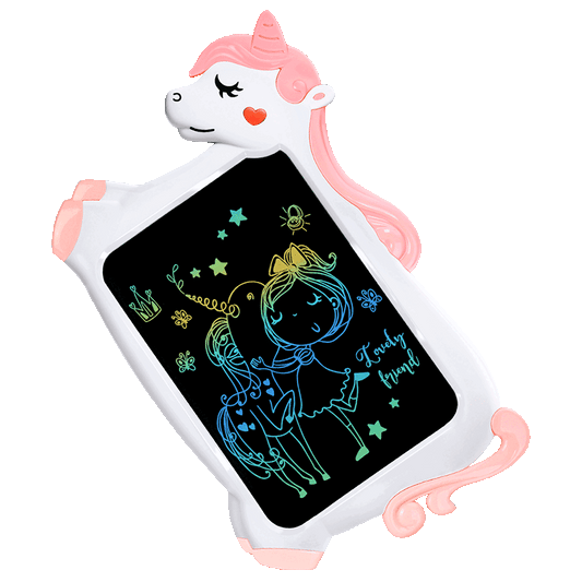 ANANK LCD Pad Arts & Drawing Tablet Gift For Kids Drawing Electronic Writing Board With Stylus Cartoon Unicorn