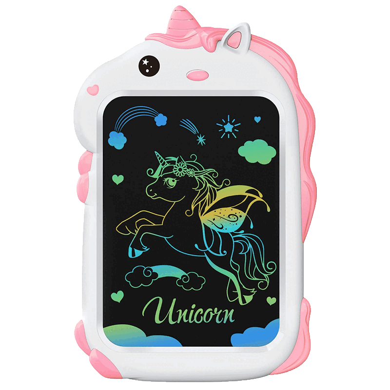 ANANK LCD Pad Arts & Drawing Tablet Gift For Kids Drawing Electronic Writing Board With Stylus Cartoon Little Unicorn
