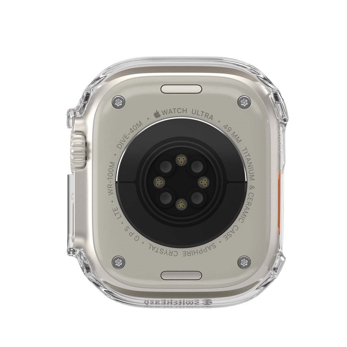 SwitchEasy Hybrid Protective PC Case + Tempered Glass 360 Protection for Apple Watch Ultra 49mm (Watch not Included)