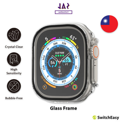 SwitchEasy Hybrid Protective PC Case + Tempered Glass 360 Protection for Apple Watch Ultra 49mm (Watch not Included)