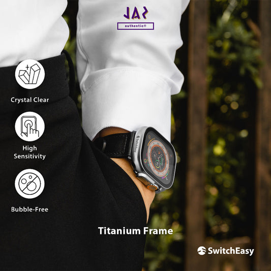 SwitchEasy Hybrid Protective PC Case + Tempered Glass 360 Protection for Apple Watch Ultra 49mm (Watch not Included)